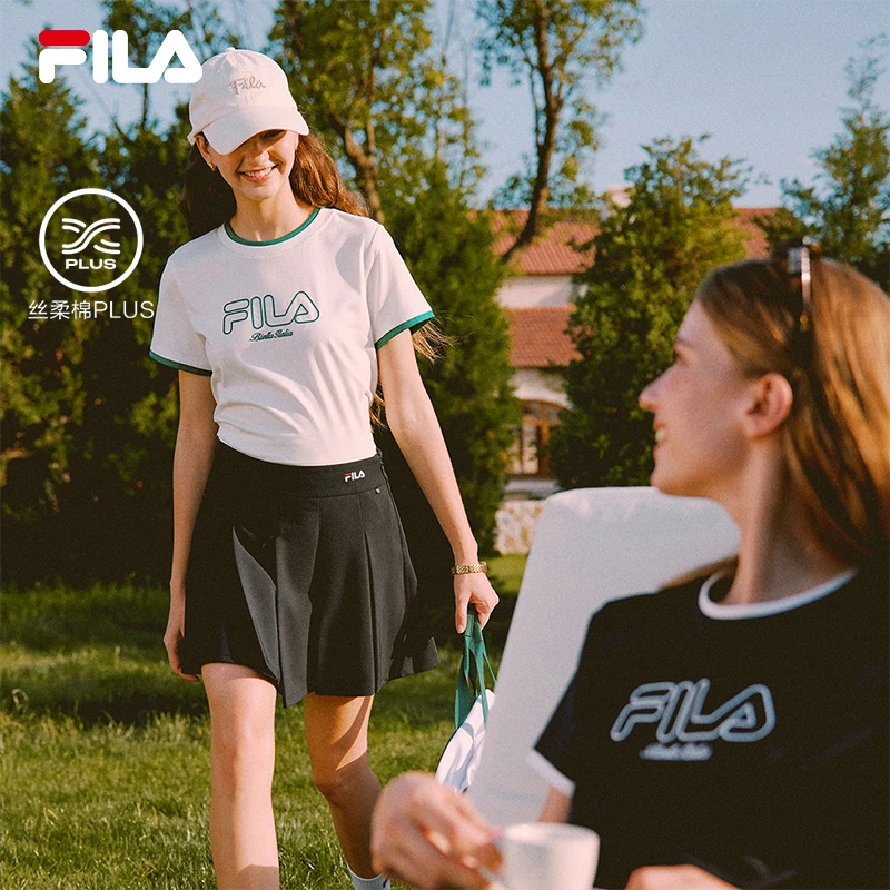 Fila/斐乐25年新款夏女子时尚简约休闲圆领短袖T恤F11W539107F