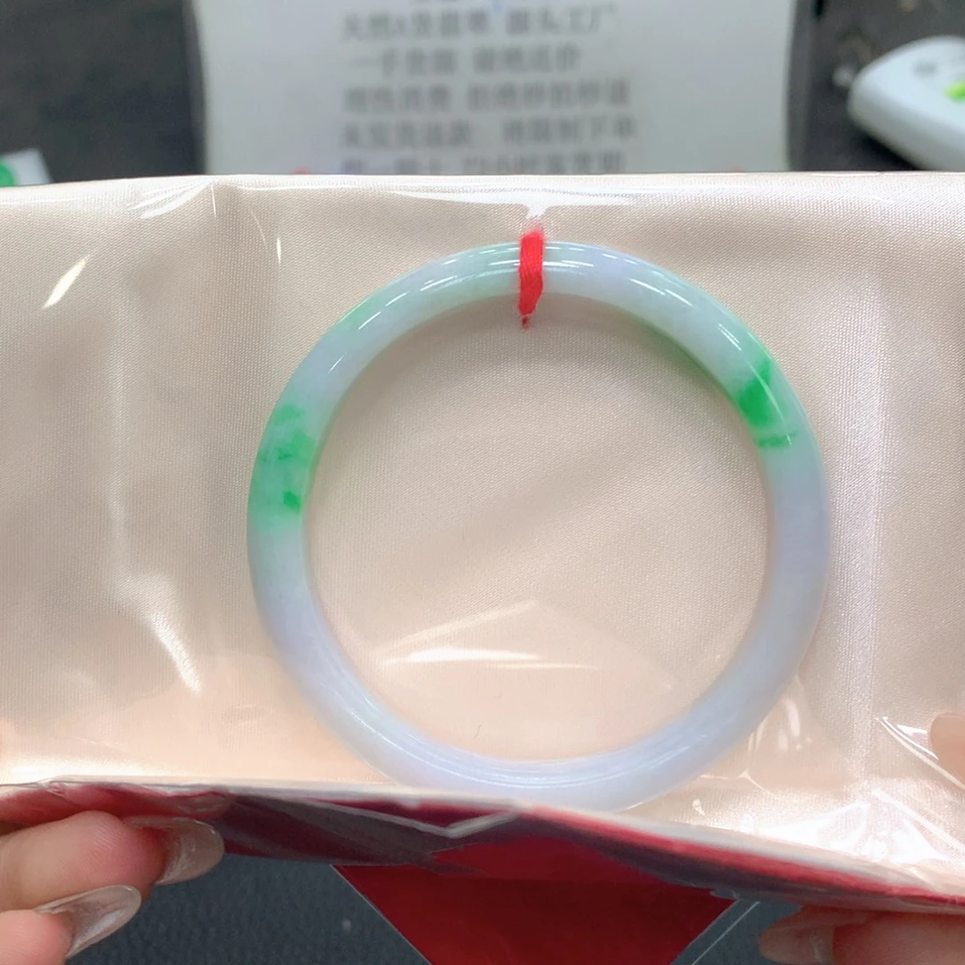 翡翠未镶嵌手镯56正