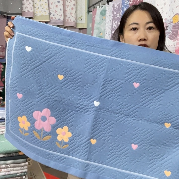 棉特价促销蓝色爱心花