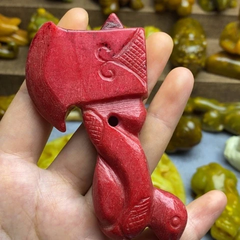 蛇纹石玉未镶嵌颈饰07