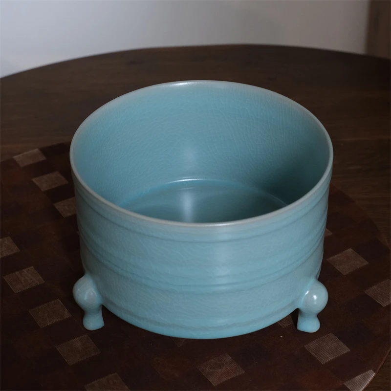 YG-6071[学茶严选]三足弦纹尊（大号）陶瓷