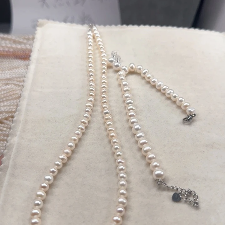 淡水珍珠定制项链带扣头未镶嵌