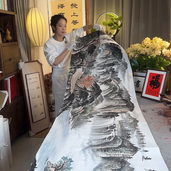 书法石万全老师山水国画