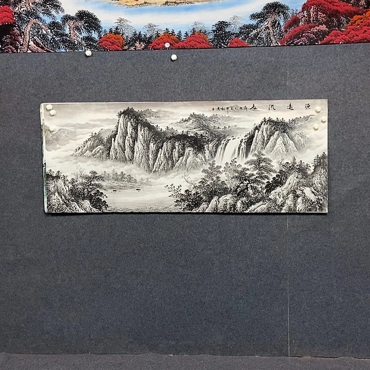 国画小六尺水墨山水一幅