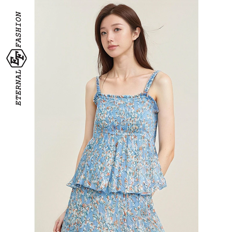 【昕昕严选】EF夏季新款度假风吊带连衣裙E1252L0079