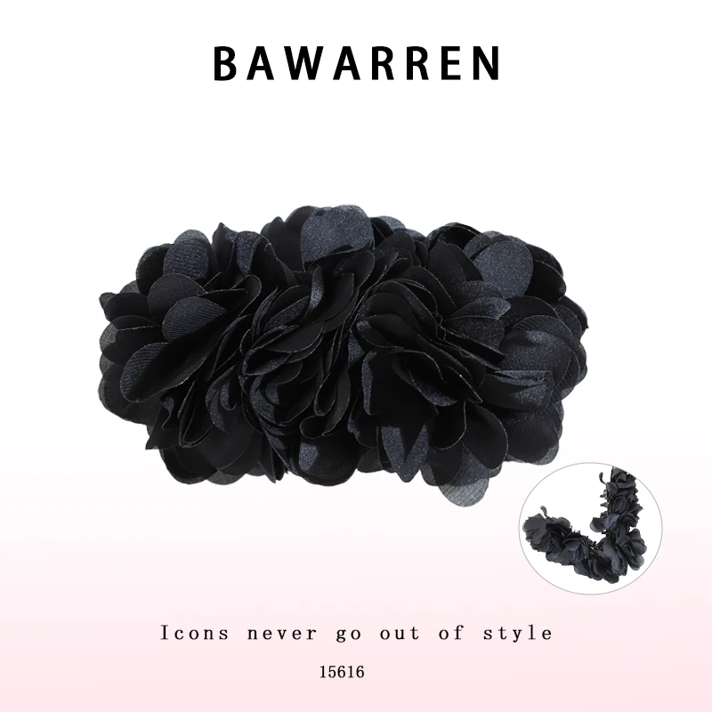 Bawarren 15615-【花花】香蕉夹发夹饰品发饰网红轻奢