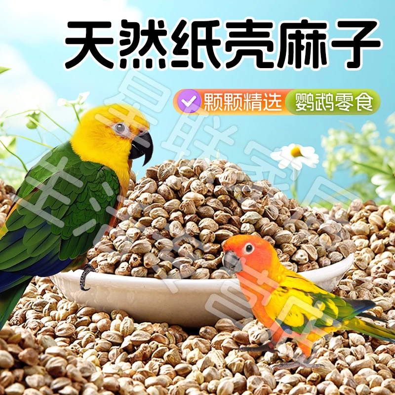 【宠大条】鹦鹉鸟粮饲料大颗粒纸壳火麻子玄凤饲料鹦鹉训练奖励零食