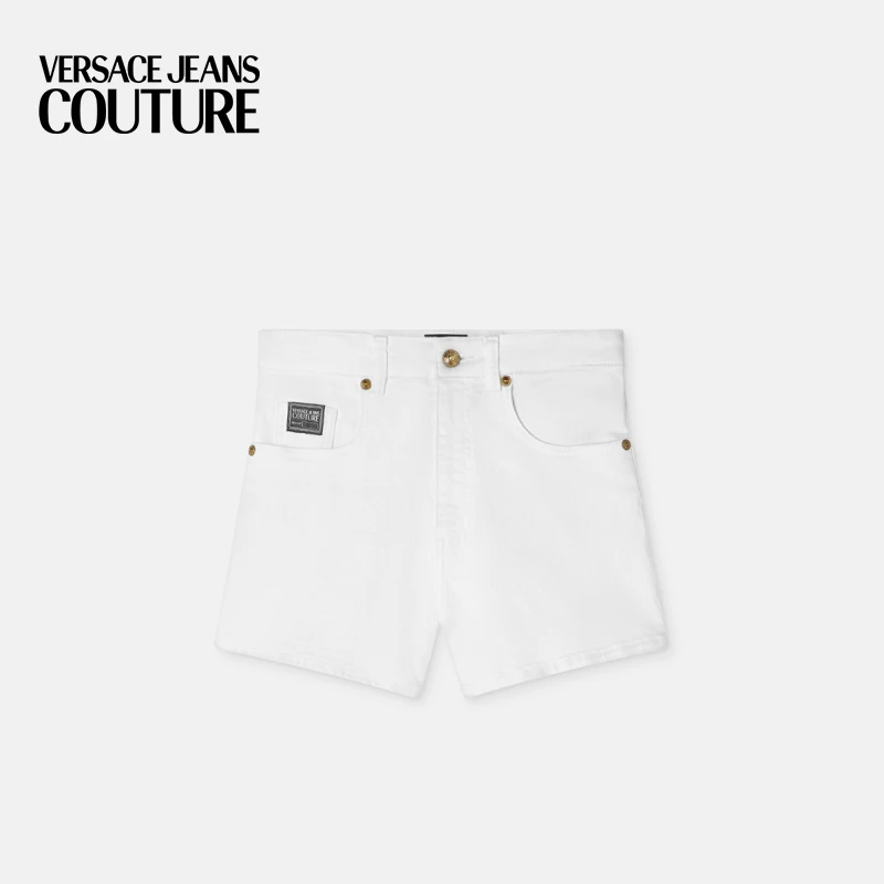 【季末优惠】VERSACE JEANS COUTURE  女士Logo短裤夏季百搭简约