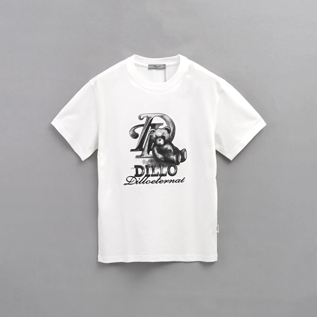 DILLO男士纯棉小熊图案T恤