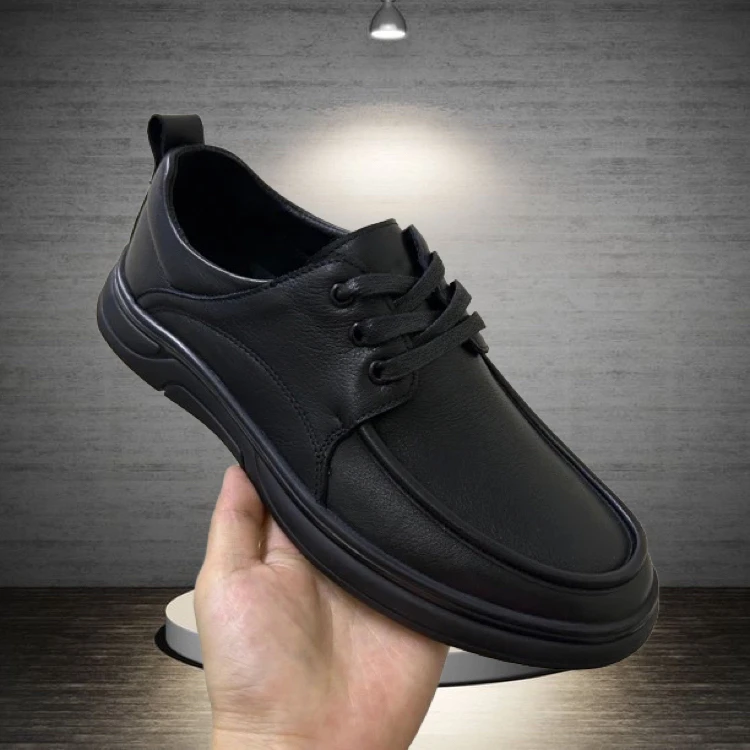 【牛筋底 头层牛皮】秋季新款商务休闲皮鞋男透气舒适减震耐磨防滑