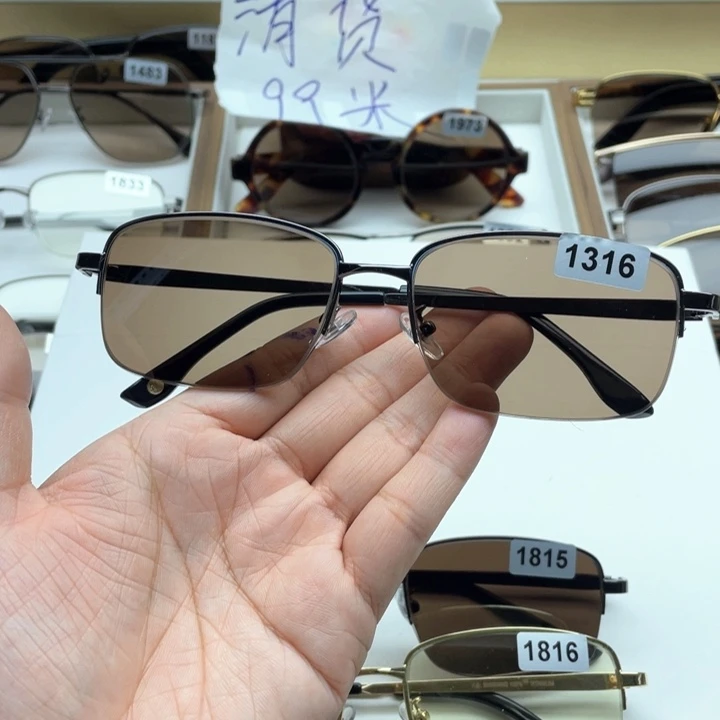 茶水晶半框眼镜 1316