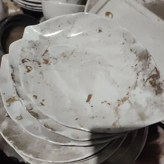 瓷发三个树叶盘，国营四厂库存