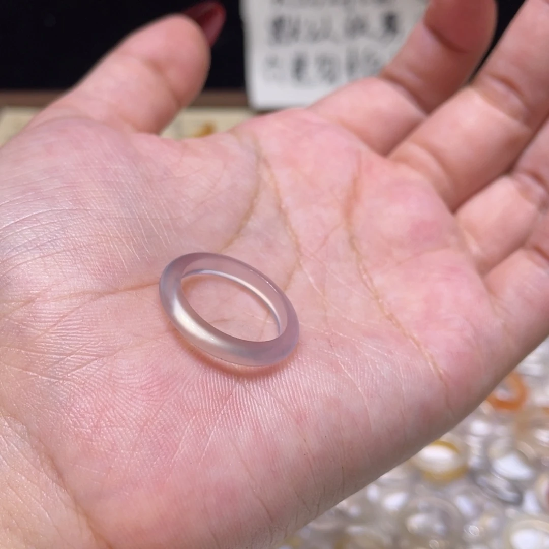 纯***词玛瑙/玉髓未镶嵌戒指72号港16
