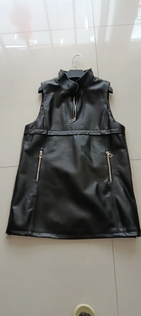 【宾姐服饰】（款号2817）专属定制真皮绵羊皮皮马甲遮羞百搭时尚大方