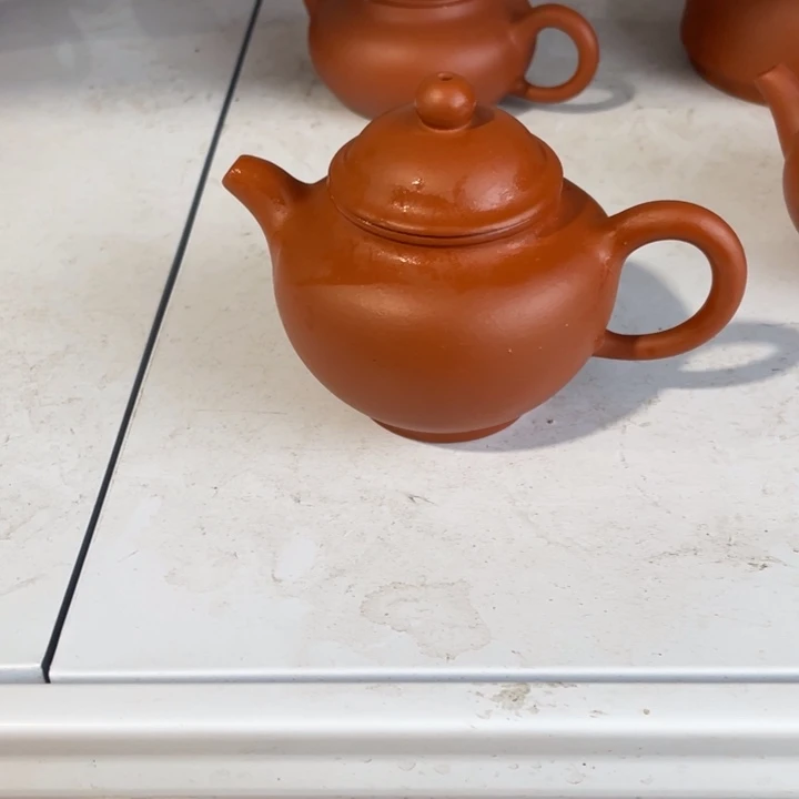 紫砂茶壶红泥撥只