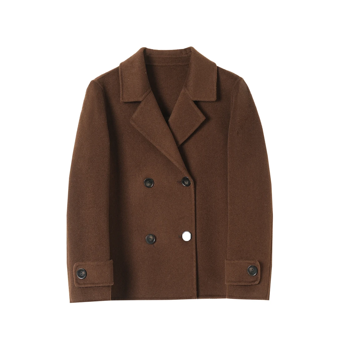 2025双面羊毛大衣女士大衣气质时尚大牌8302