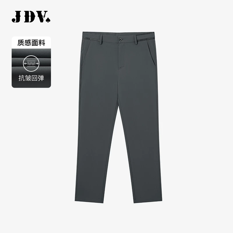 J.D.V男装2025商场同款春夏新款深灰色直筒男装九分裤SPN56S8