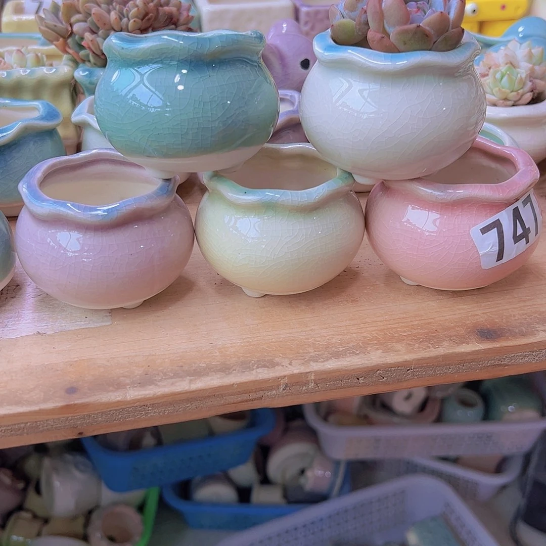 陶瓷花盆当场满12包邮