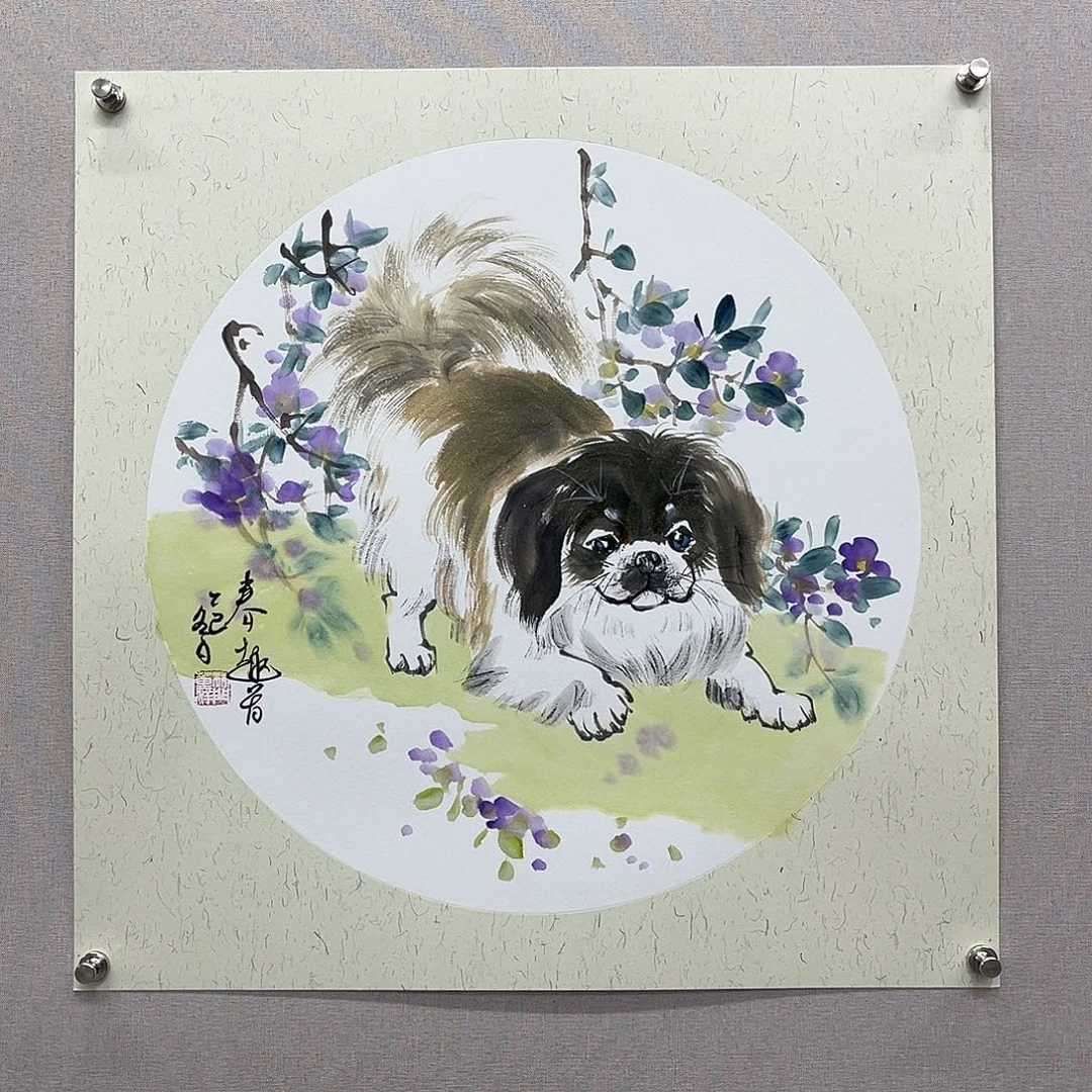 国画艺术家真人手绘