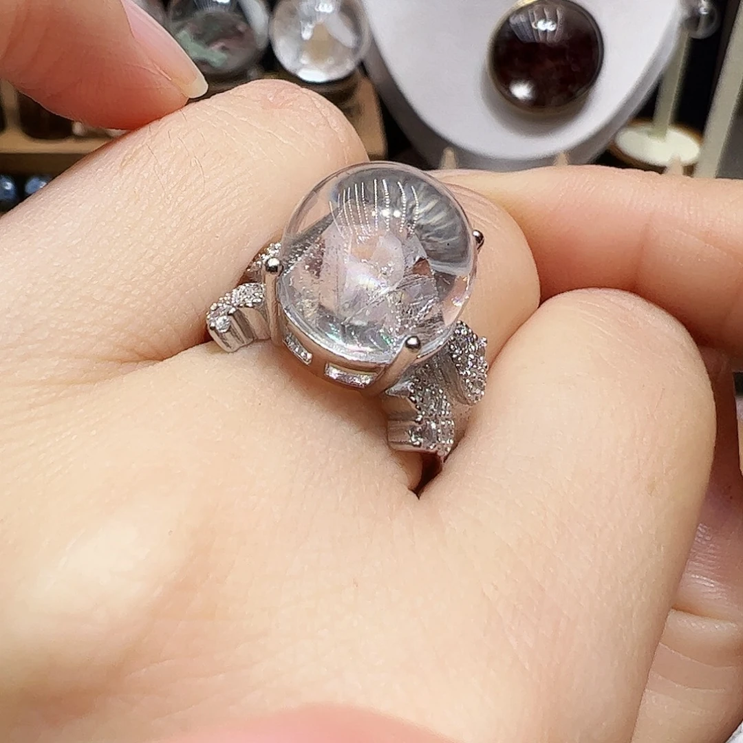 一***嘛珠宝半成品水晶银S925镶嵌