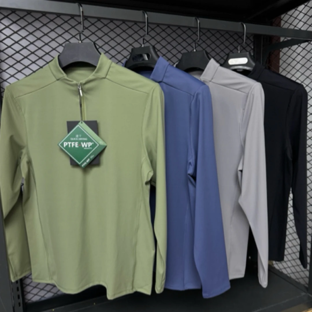 【佟开心】2025春装新款男士休闲透气运动户外跑步T恤速干薄款长袖