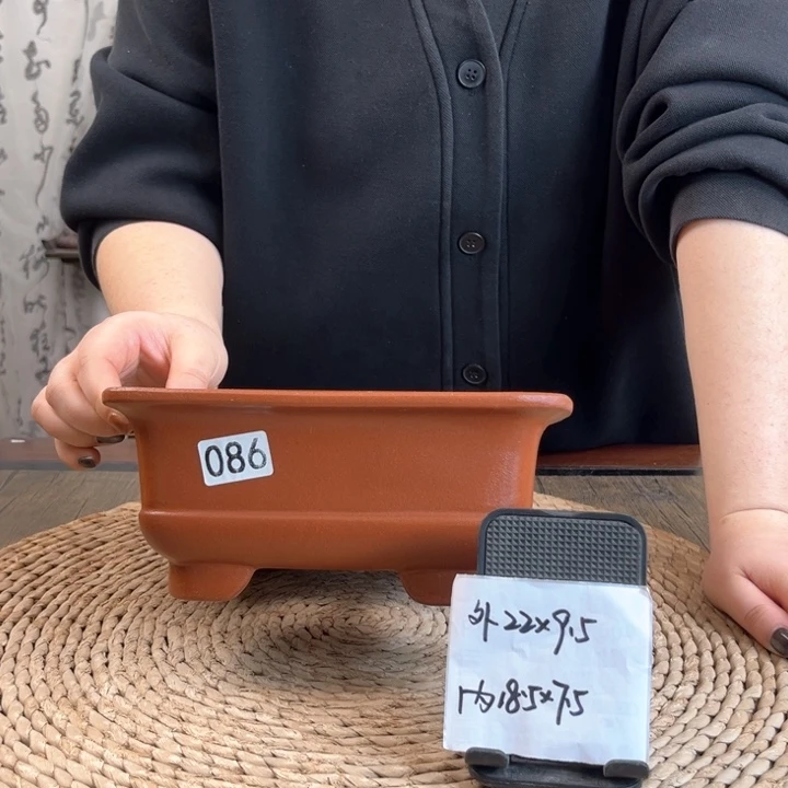 紫砂花盆特价福利清水扁方086