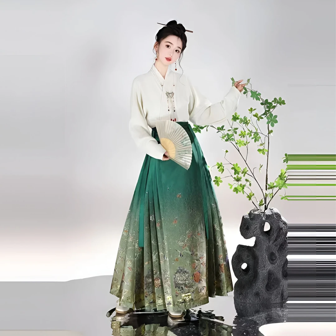 【鹊羽】25款新中式妆花重工百搭日常通勤明制汉服马面裙国风