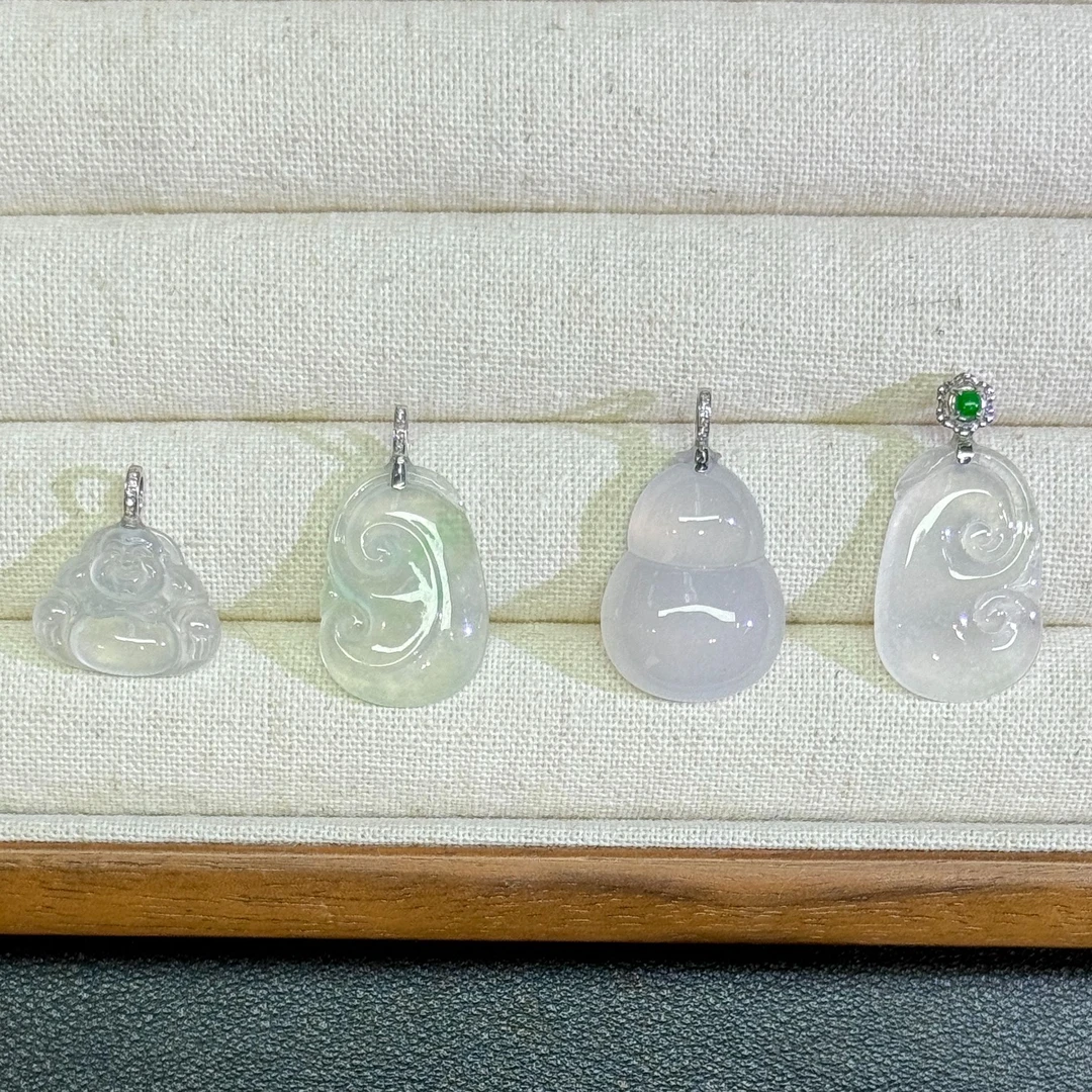 翡翠吊坠1件-18K金-多样性发货只发一件-QB34-BK|CXQ21