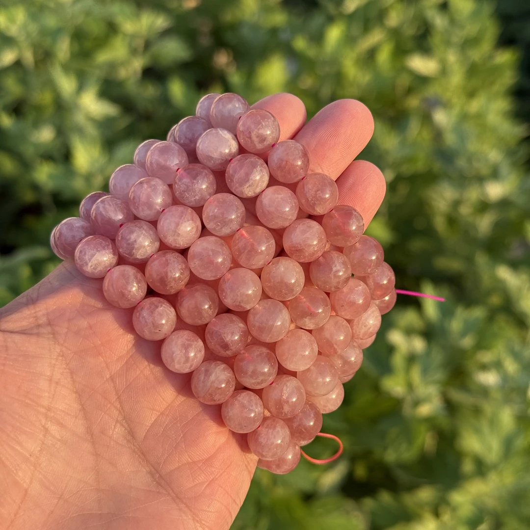 mf10【老矿芙蓉紫马粉水晶】10mm百搭时尚女款多样性发一