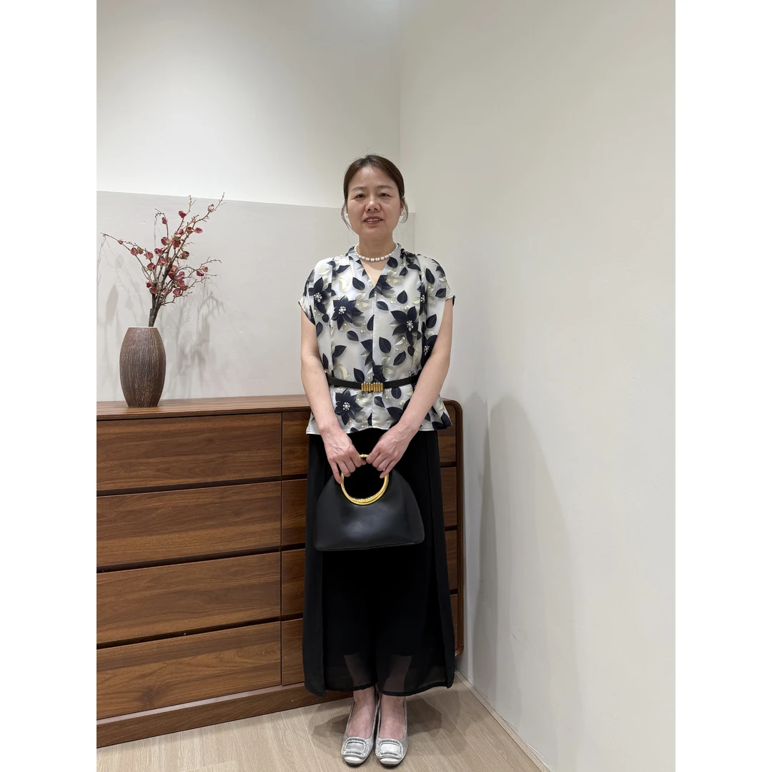 中年妈妈夏装短袖上衣端庄大气套装时尚年轻洋气T恤小衫两件套