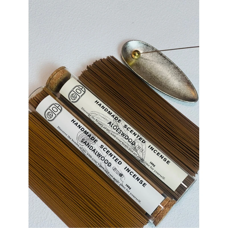 “芽庄100g+老山檀100g”天然线香赠银叶子香插（14号）