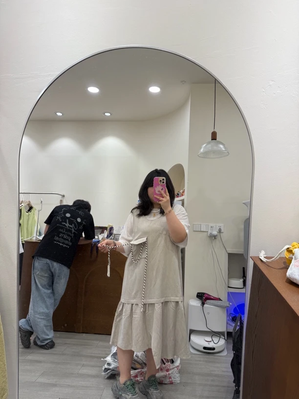 夏日轻薄粗绳连衣裙