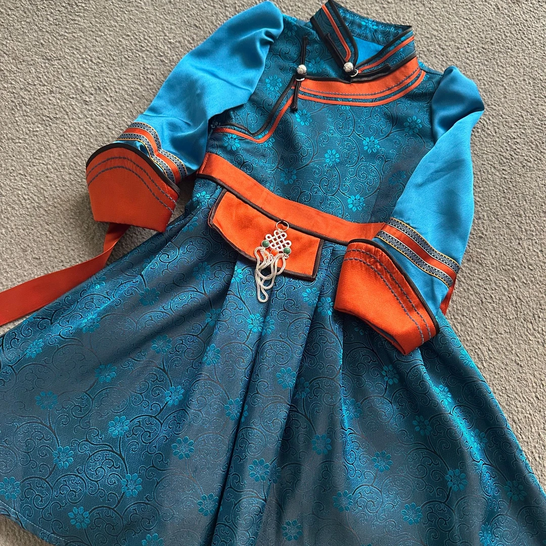 【黛尔玛精品服饰1】黛尔玛儿童款新品绸缎袍子T1008