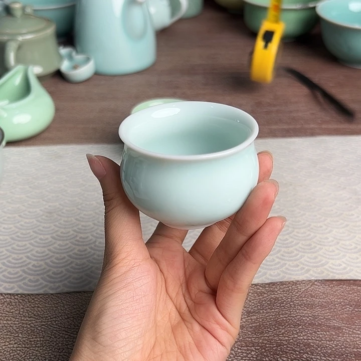 龙泉云间青瓷小米茶器