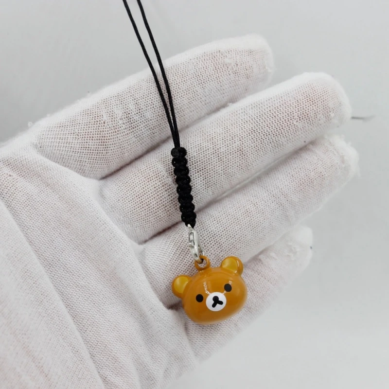 卡通小熊铃铛玉线编制龙虾扣金属铃铛挂件钥匙链包挂件装饰挂饰