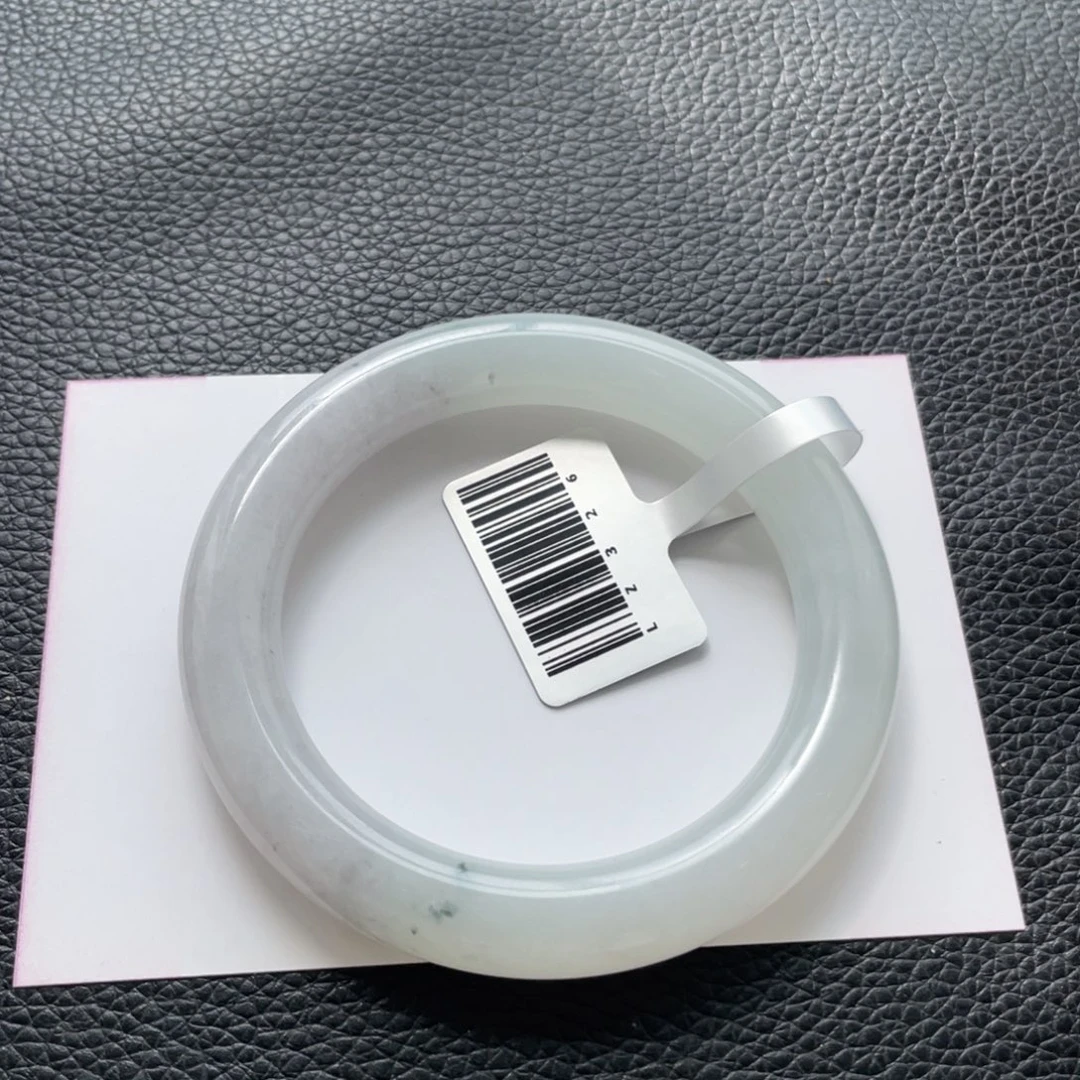 翡翠未镶嵌手镯30号55.4圆条纹