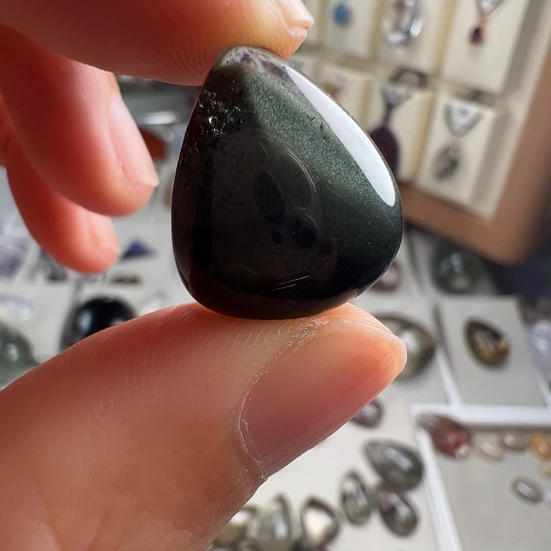 颈饰银S925镶嵌水晶天然幽灵水晶