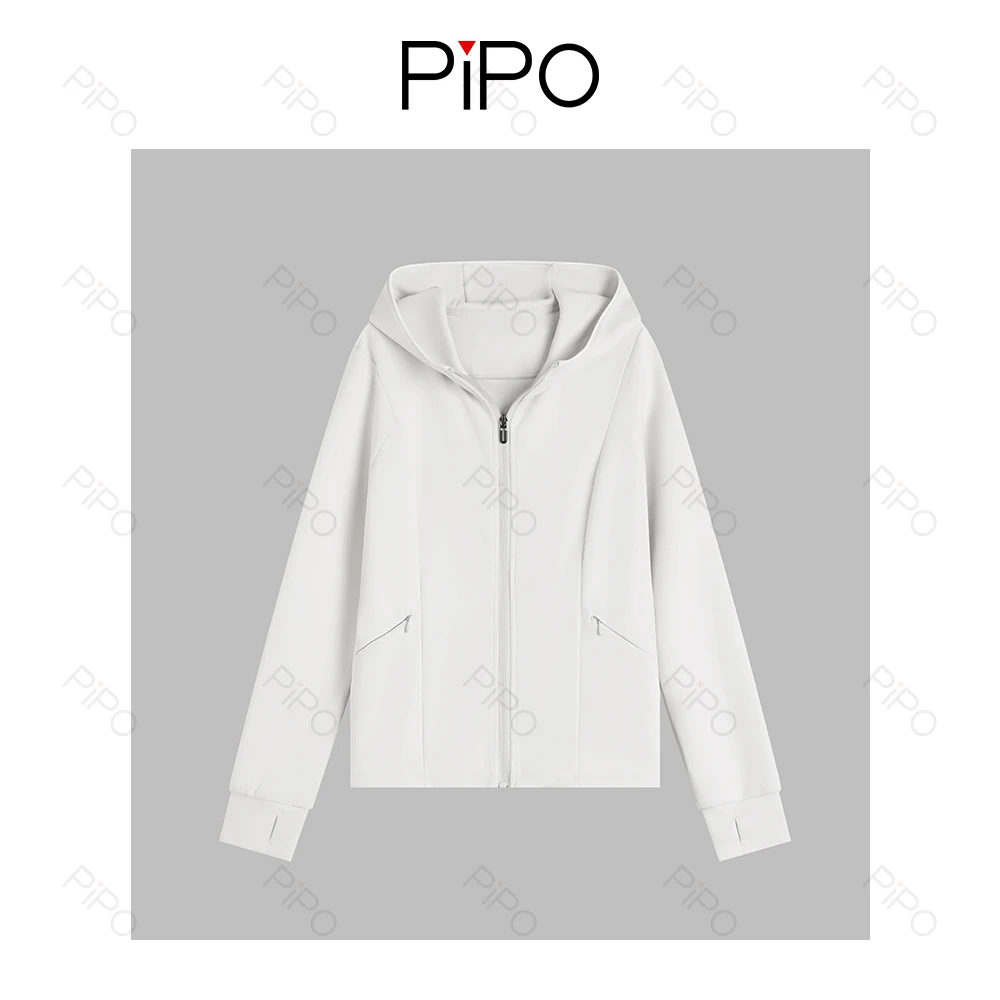 PIPO拉链女舒适透气连帽开衫春秋上衣女装户外外套TD53C319