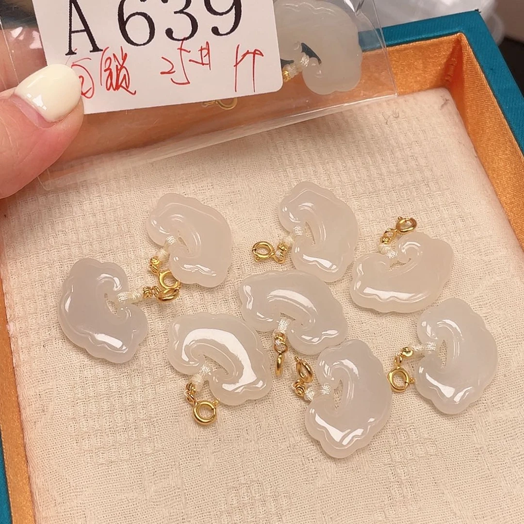 和田玉珠宝半成品未镶嵌A639