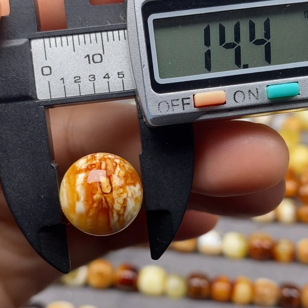 未镶嵌琥珀戒指圆珠