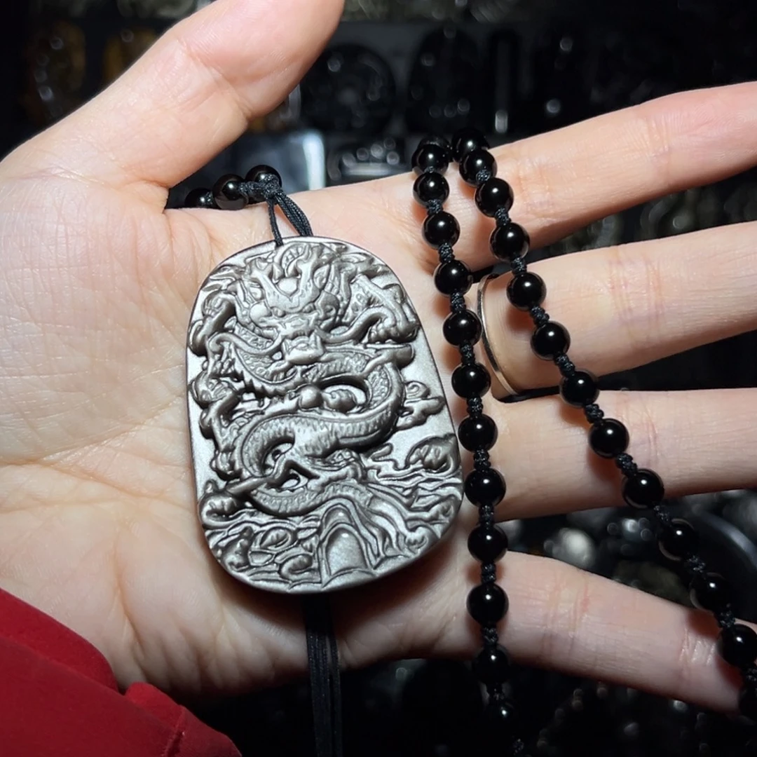 刻***薄黑曜岩未镶嵌手链