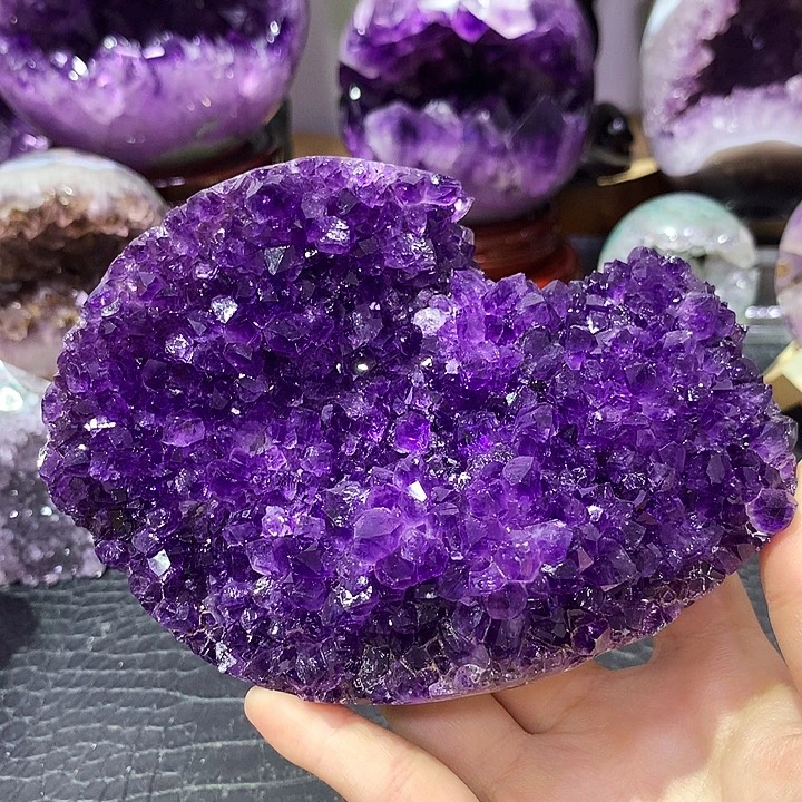 珠宝半成品紫晶未镶嵌