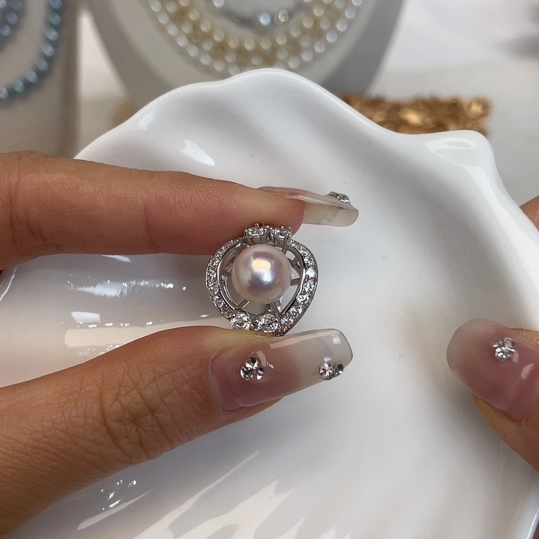 戒指银S925镶嵌海水珍珠