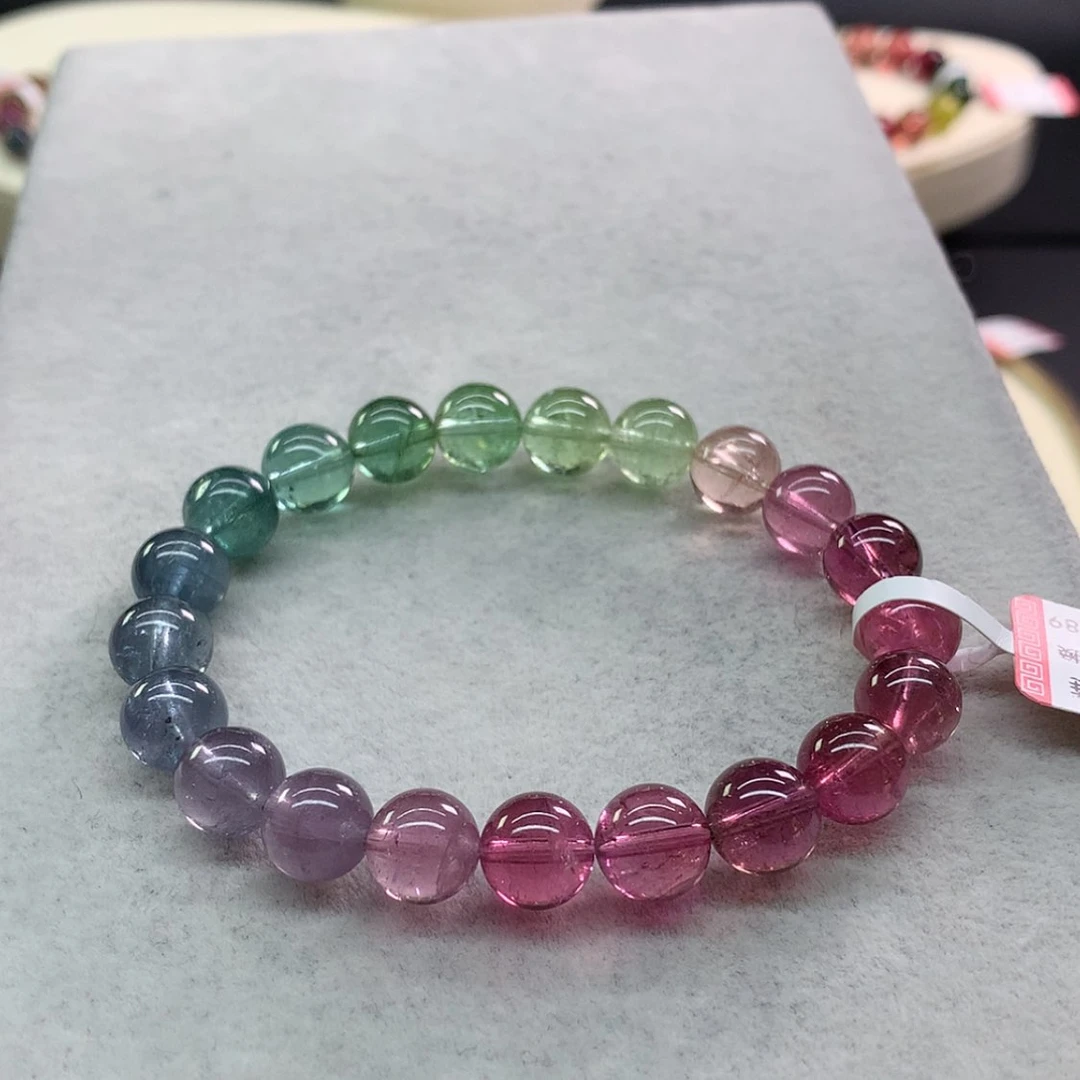 【闪购商品】碧玺手链未镶嵌碧玺渐变色单圈9