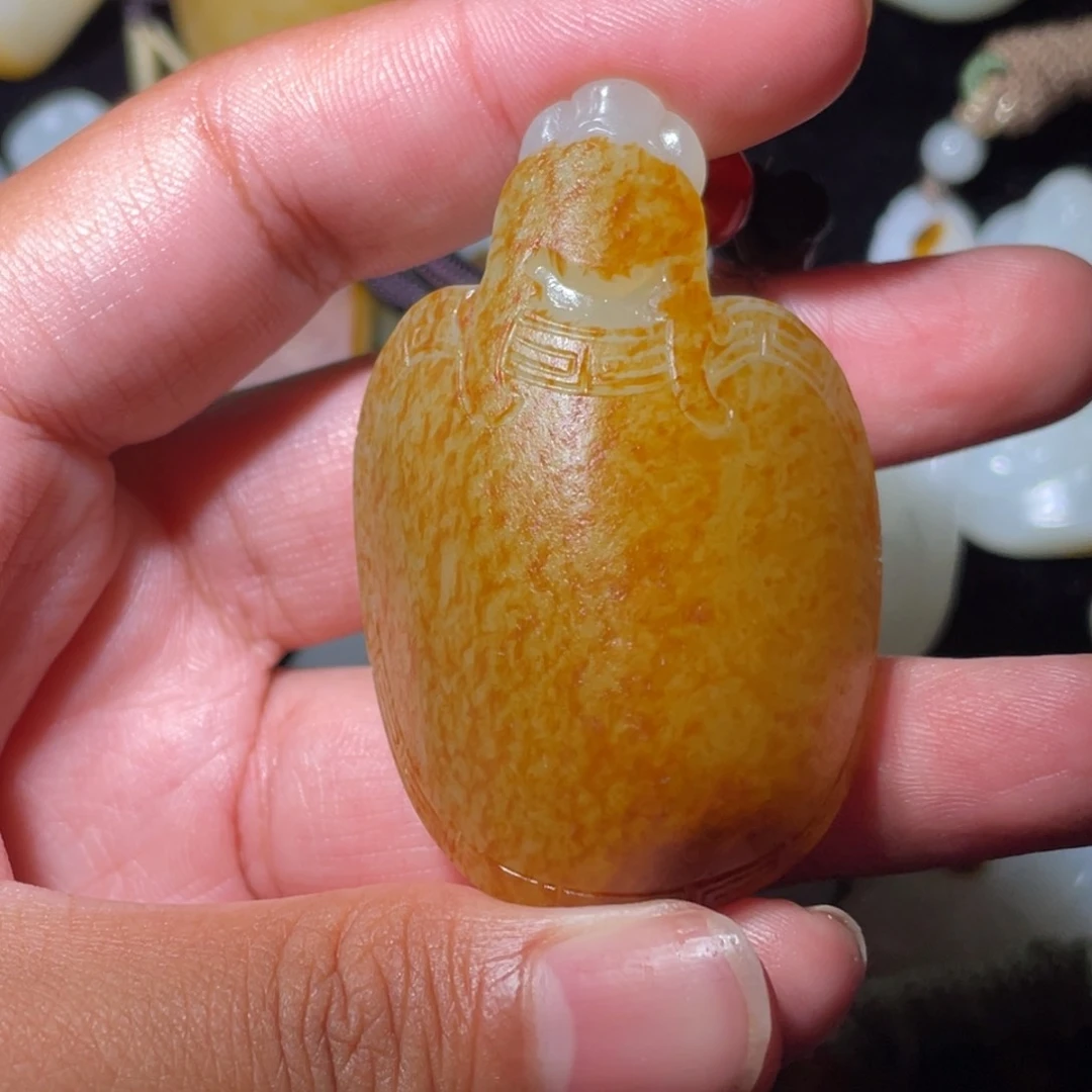 和田玉未镶嵌挂件愿****