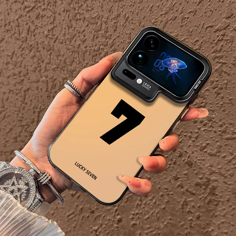 幸运数字适用小米17手机壳大孔防摔17promax新款简约17pro磨砂15