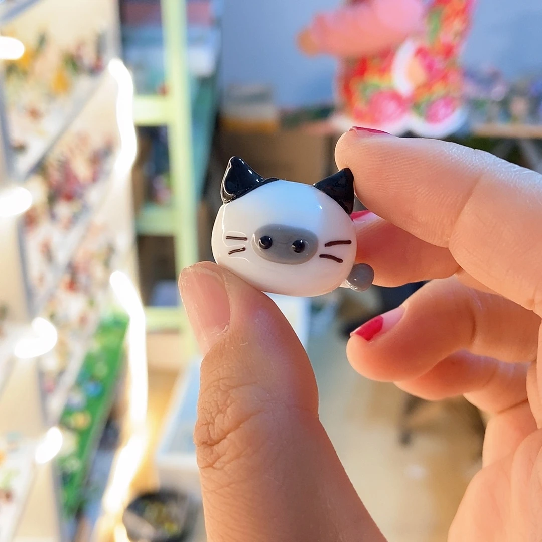 琉璃手工艺品暹罗猫