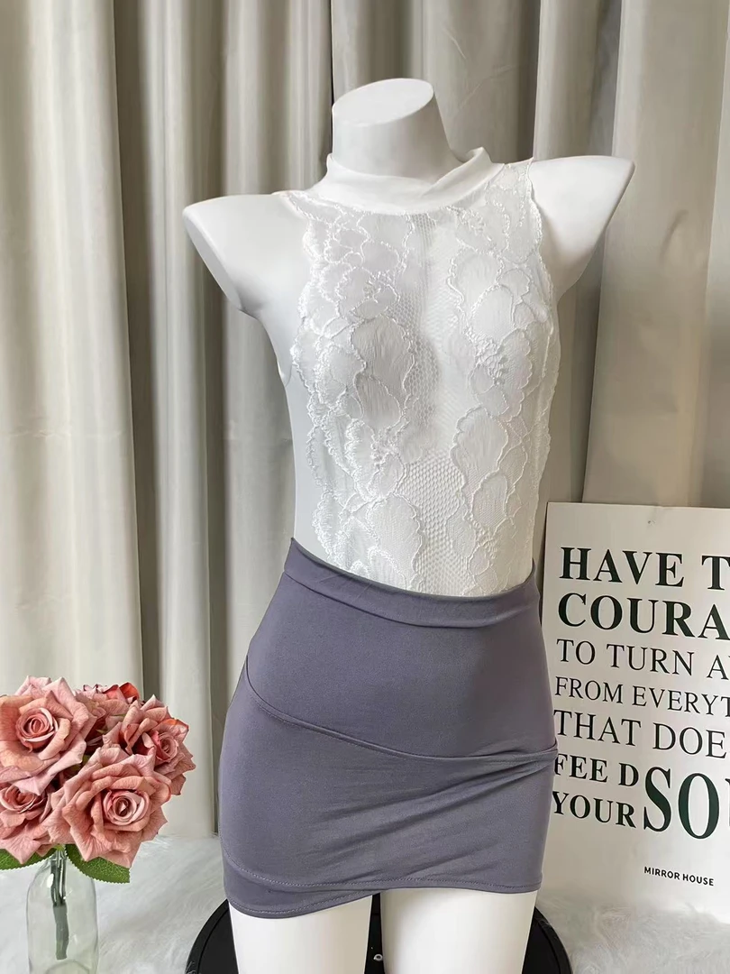 污力兔新款空姐秘书包臀裙性感镂空制服小胸开档制服时尚显瘦