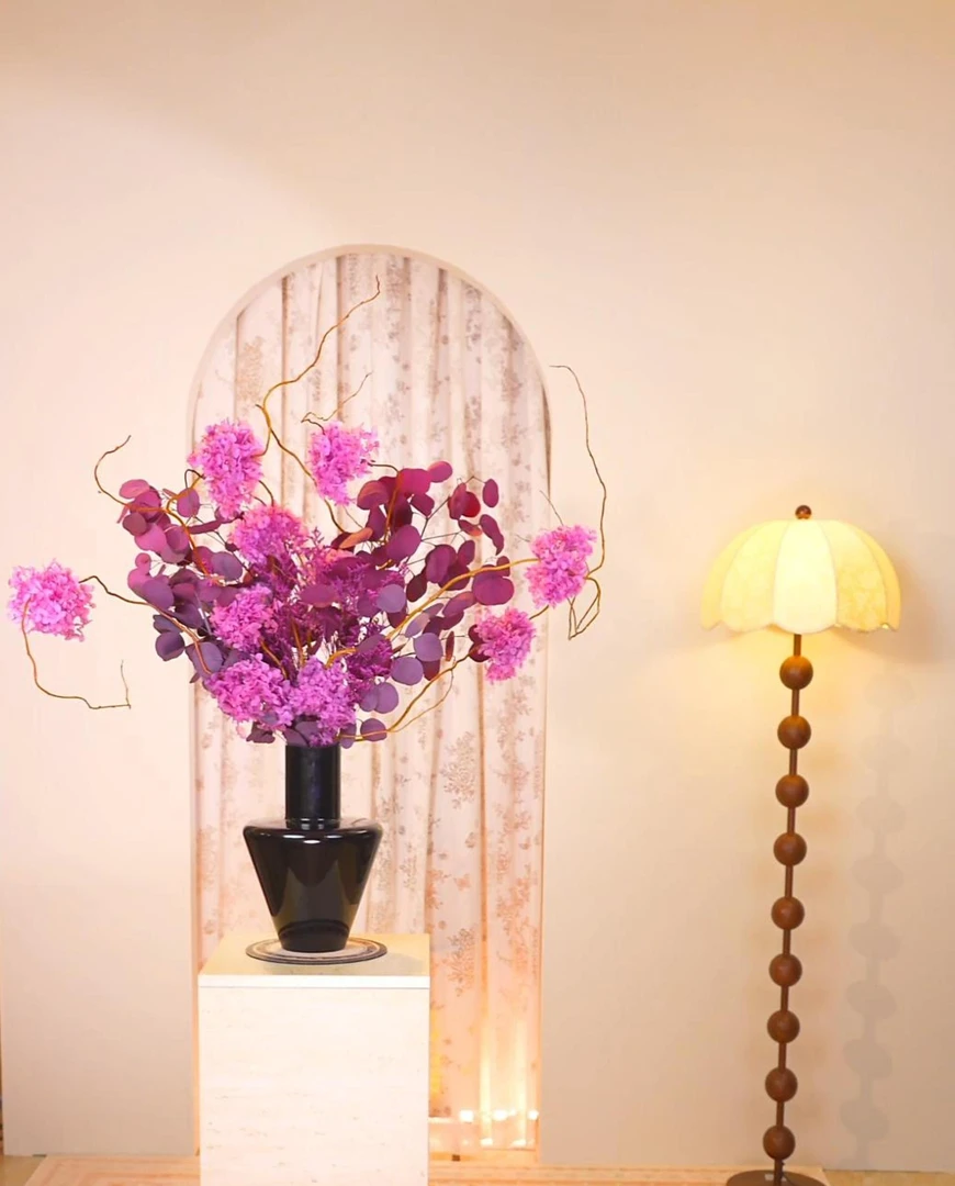 【紫气东来】 永生花绣球花diy家居干花高级插花 花期超长