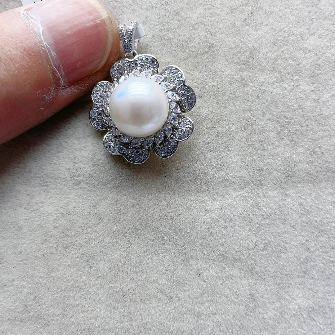 海水珍珠颈饰银S925镶嵌